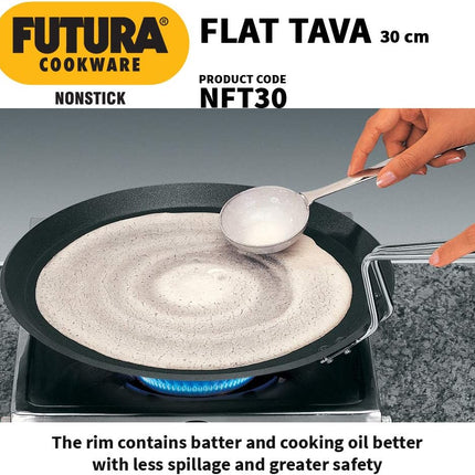 Hawkins Futura 26cm 30cm Non Stick Flat Tava Hard Anodised Aluminium Dosa Tawa PFOA Free Griddle Pan