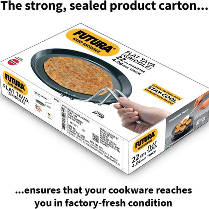 Hawkins Futura Hard Anodised Flat Tava 22cm 26cm Aluminium Griddle Dosa