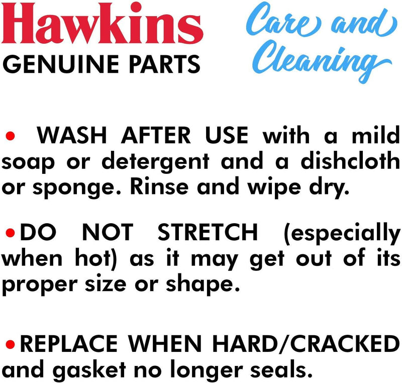 HAWKINS A10-09 Gasket Sealing Ring for Pressure Cookers, 2 to 4-Liter, Black, Rubber, 4.2 Quarts