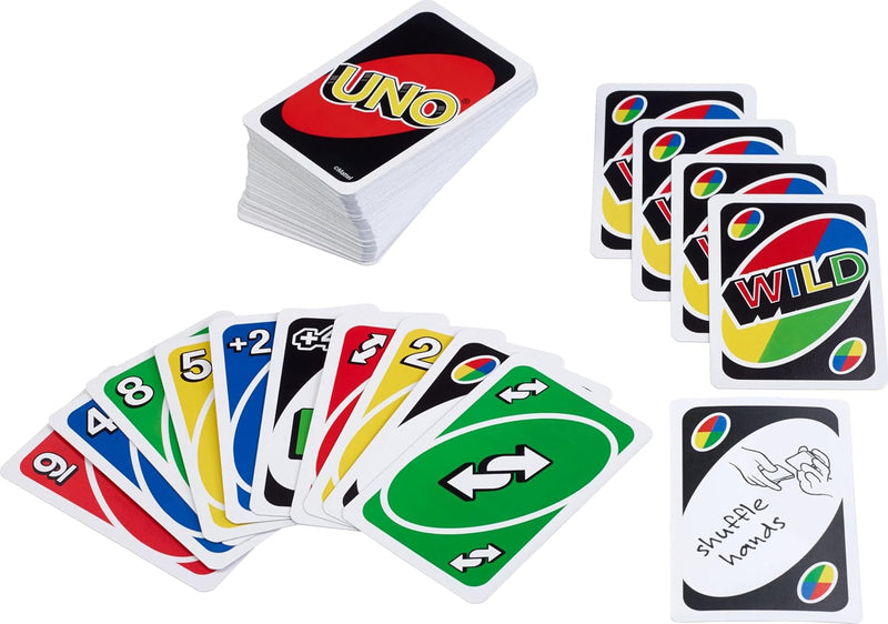 Mattel UNO Card Classic Games Family Funny Entertainment Board Game Fun Playing Cards Kids Toys Gift Box