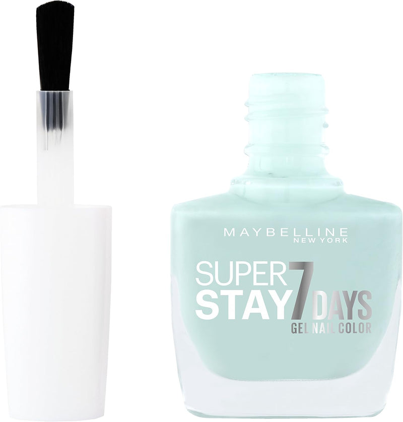 Maybelline New York Super Stay 7 Days Finish Nail Polish Forever Strong Gel Nail Polish Make Up Mint for Life/Coloured Nail Polish Ultra Strong Hold Without Uv Lamp in Bright