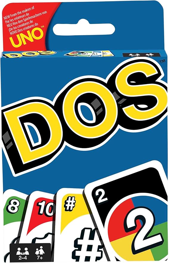 Mattel Games DOS, Uno Card Game, Mattel Games, Family card game, FRM36