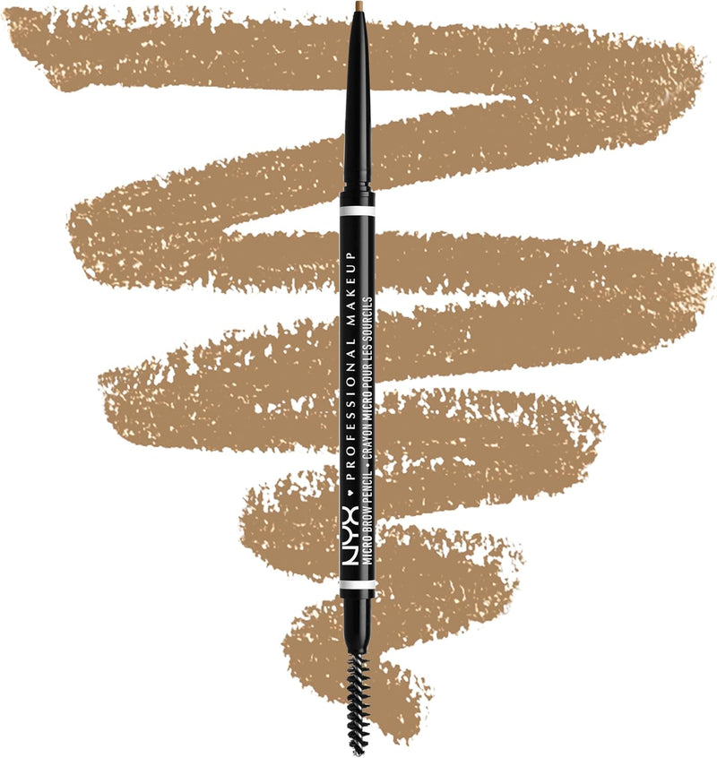 NYX Professional Makeup Micro Brow Pencil, Dual Ended With Mechanical Brow Pencil And Spoolie Brush, Vegan Formula