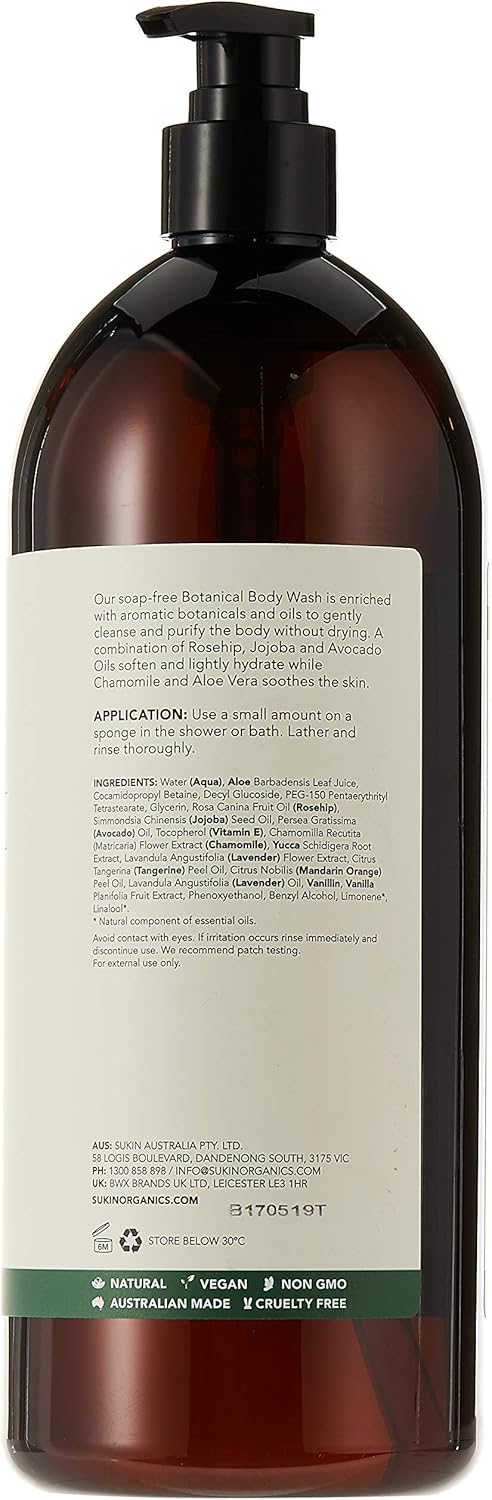 Sukin Australian Natural Signature Botanical Body Wash Original Scent for all skin type - 33.8 fl. oz.