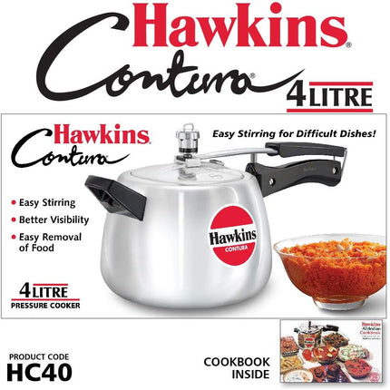 Hawkins Contura Aluminium Pressure Cooker 2L 3L 4L 5L Silver Cooker Gas Electric Stove