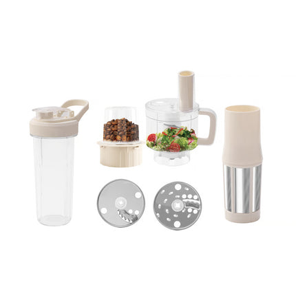 Lexical Germany 600W 7 in 1 Professional Blender Mixer Grinder Juicer .8L Jar Chopper Coffee Grinder & Slicing Attachment