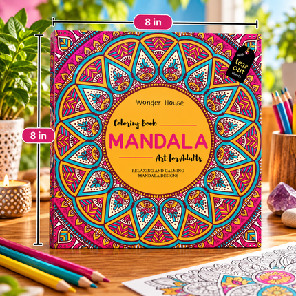 Relaxing Coloring Books for Adults & Teens – Mandala Nature Garden & Forest Designs