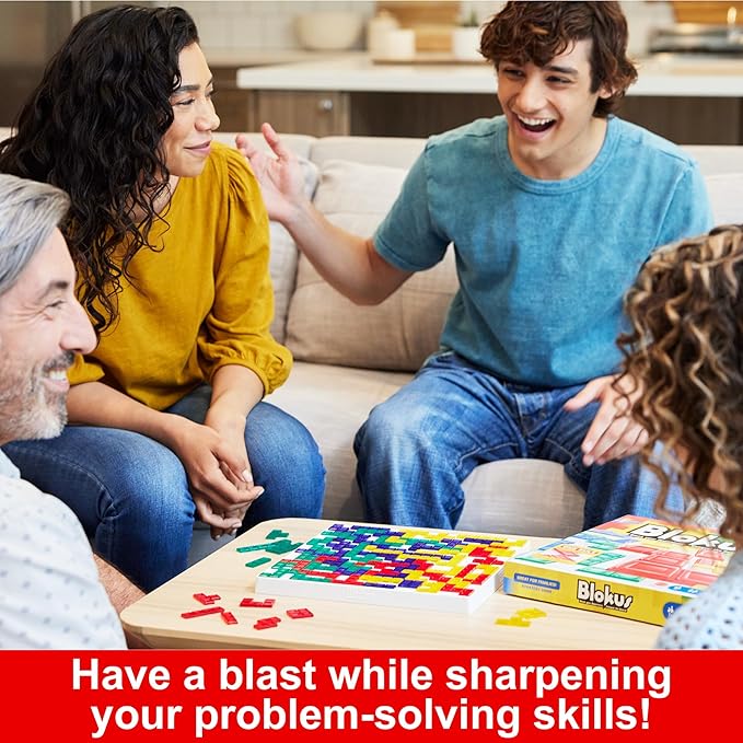 Mattel Games Blokus, Family Board Game for Kids and Adults for Party Game Night, Strategy Game in french, Engaging Gift for Kids, 2 to 4 Players, Ages 7 and Up, in French, (packaging may vary)