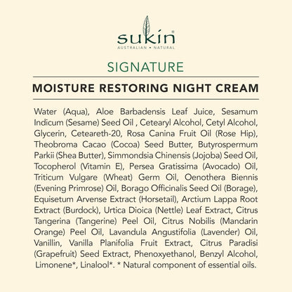 Sukin Organics Bundle Moisture Restoring Night Cream (4.06 Fl. Oz.), Purely Ageless Rejuvenating Day Cream (4.06 Oz), & Super Greens Detoxifying Facial Masque (3.38 Oz)