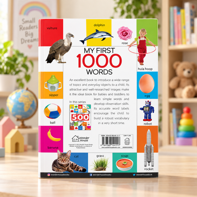 Picture Book for Kids Preschool Learning Vocabulary First Words Animals Objects 1000 Words