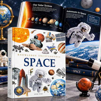 Space Encyclopedia for Kids Solar System Astronomy Science Book with Facts & Diagrams