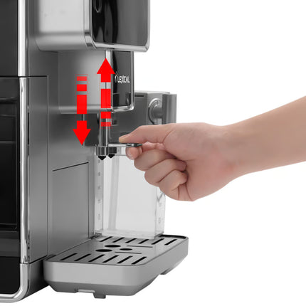 Lexical Germany Automatic Coffee Machine 1300W, 15-Bar, Built-In Grinder & Milk Frother
