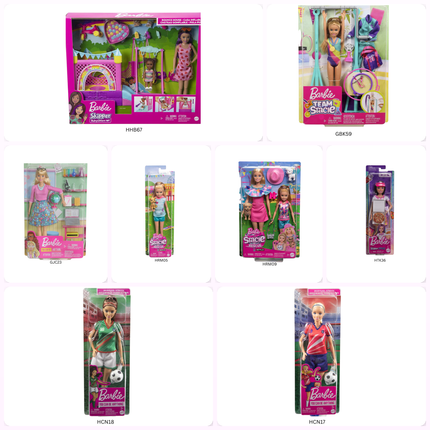 Mattel Barbie Stacie Rescue Dolls Wellness Yoga Baking Fashionistas Collection Toys
