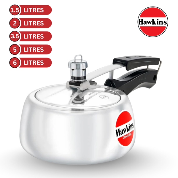 HAWKINS Contura Pressure Cooker, Small, Aluminum, Silver
