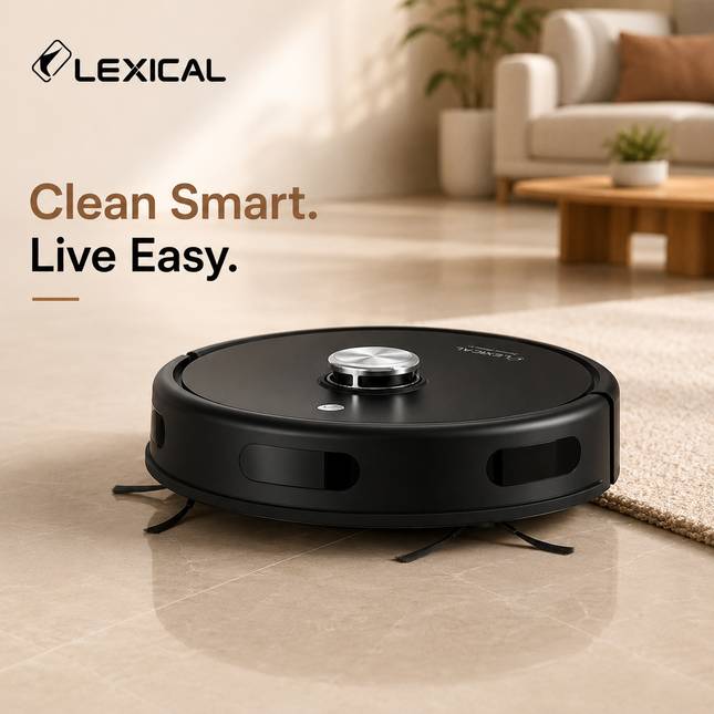 Lexical Germany Robot Vacuum Cleaner Mop Smart Robotic 1900Pa Strong Suction Laser Navigation App Control 5200mAh Battery