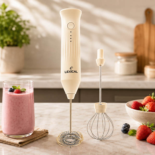 Lexical Germany Rechargeable Milk Frother 5W Coffee Foam Maker for Latte and Cappuccino