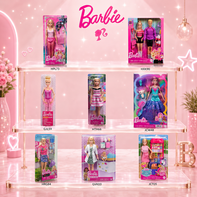 Mattel Barbie Dolls and Playsets Collection Fashion Career Fantasy Beach Role Play Toys