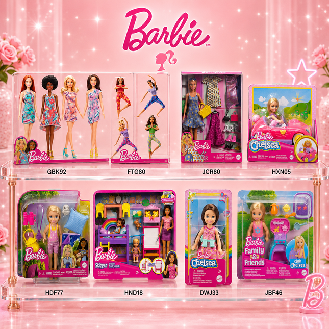 Mattel Barbie Family Friends Fashion Dolls Chelsea Skipper Playsets Baking Collection Toys