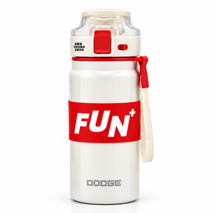 Dodge 800ml Insulated Water Bottle Travel Sport Hot Cold Drinks Carry Strap Coffee Tea