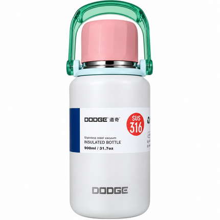 Dodge 900ml Insulated Water Bottle Stainless Steel Hot & Cold Flask
