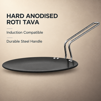 Hawkins Futura Hard Anodised Roti Tava 24cm Aluminium Griddle Roti Chapati Paratha