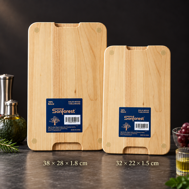 Solid Acacia Wood Chopping Boards Cutting Kitchen Prep Serving Board Checkerboard Collection