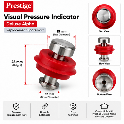 Prestige Pressure Cooker Spare Parts Regulator Valve Gasket Safety Plug Ring Mini Indicator