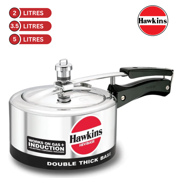 Hawkins Hevibase Induction Compatible Pressure Cooker, Silver