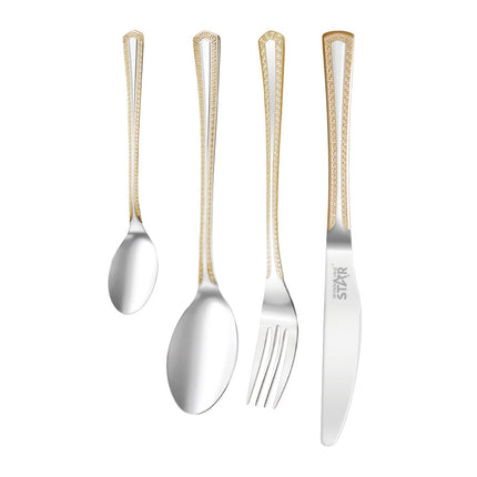 Winning Star 24-Piece Stainless Steel Cutlery Set Spoon Fork Knife Tableware