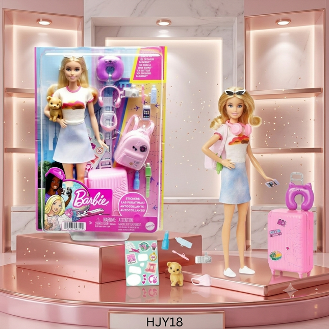Barbie Fashionistas Dolls 65th Anniversary Collection Chelsea Travel Set Fashion Dolls