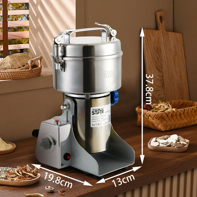 Winning Star Grain Grinder 500g 900W, 2kg 2000W Powerful Spice Grinding Machine Dry Wet
