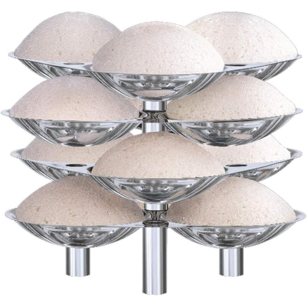 Hawkins Stainless Steel Idli Stand for 5 Litre Cooker, 12 Idli Pan - For 4.5 Litre and bigger Pressure Cookers, Silver (SSID5)