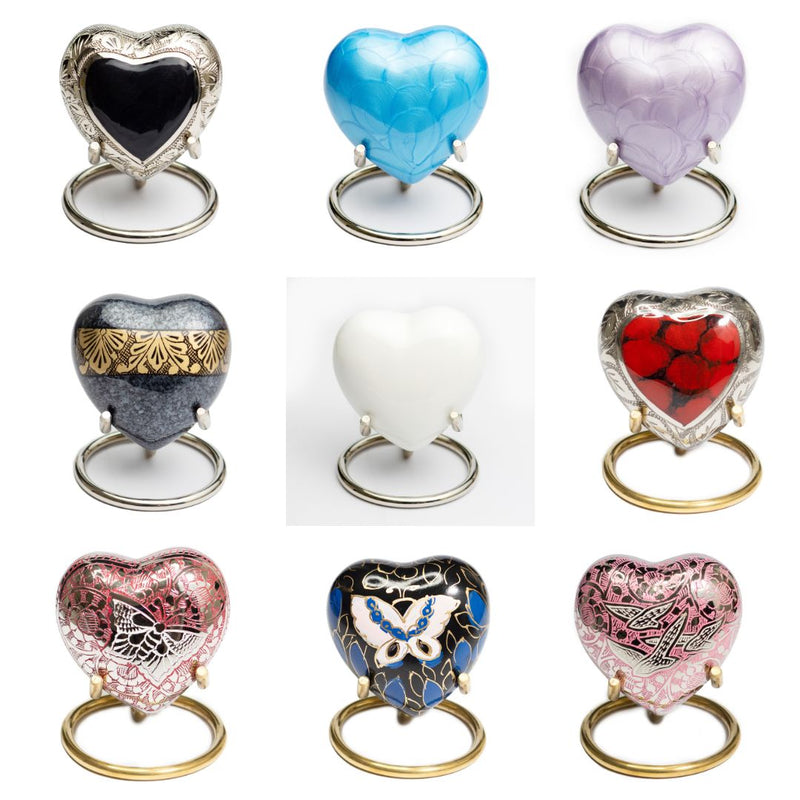 Royal Rapture Love Urn for Ashes Funeral Memorial Cremation Keepsake Heart & Stand