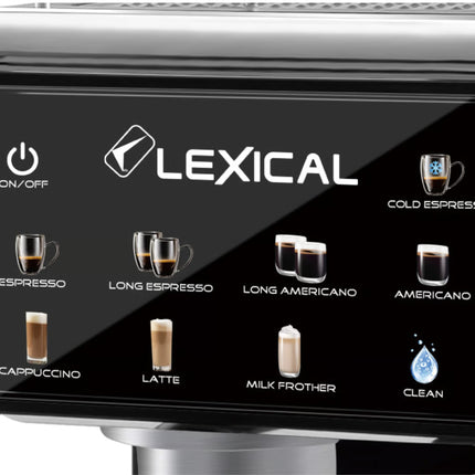 Lexical Germany Coffee Machine Automatic Espresso & Cappuccino Maker 20-Bar Pump , 500ml Milk Tank