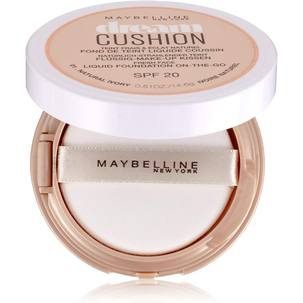 Maybelline Dream Cushion Liquid Foundation - 01 Natural Ivory - 30ml - Fresh Finish, Medium
