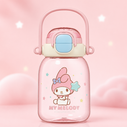 Character Design Dual Drink Water Bottle 630ml 700ml Carry Handle School Gym Travel