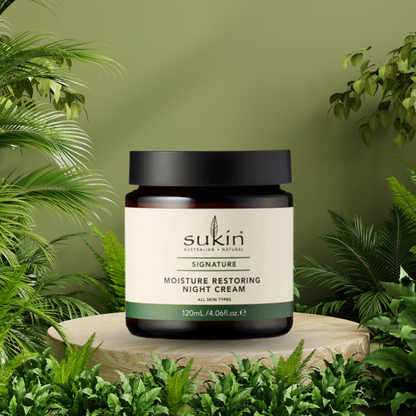 Sukin Organics Bundle Moisture Restoring Night Cream (4.06 Fl. Oz.), Purely Ageless Rejuvenating Day Cream (4.06 Oz), & Super Greens Detoxifying Facial Masque (3.38 Oz)