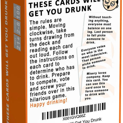 These Cards Will Get You Drunk – 100-Card Adult Party Game for 2–8 Players