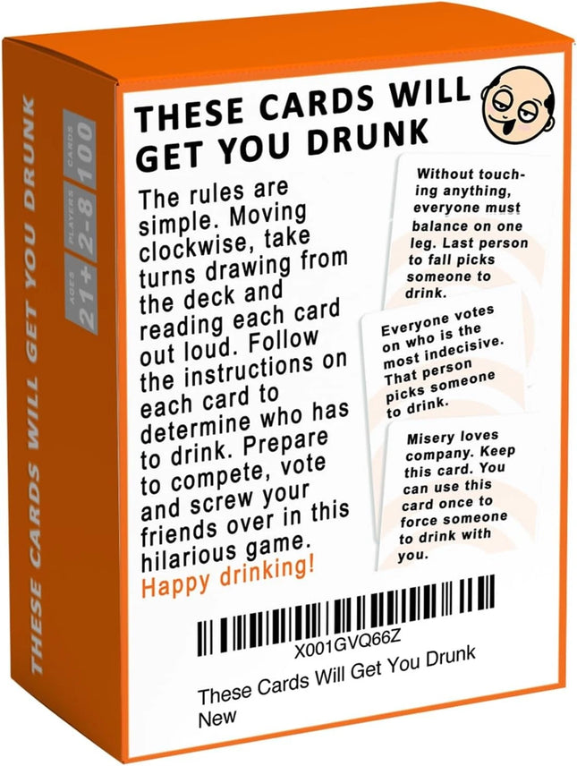 These Cards Will Get You Drunk – 100-Card Adult Party Game for 2–8 Players