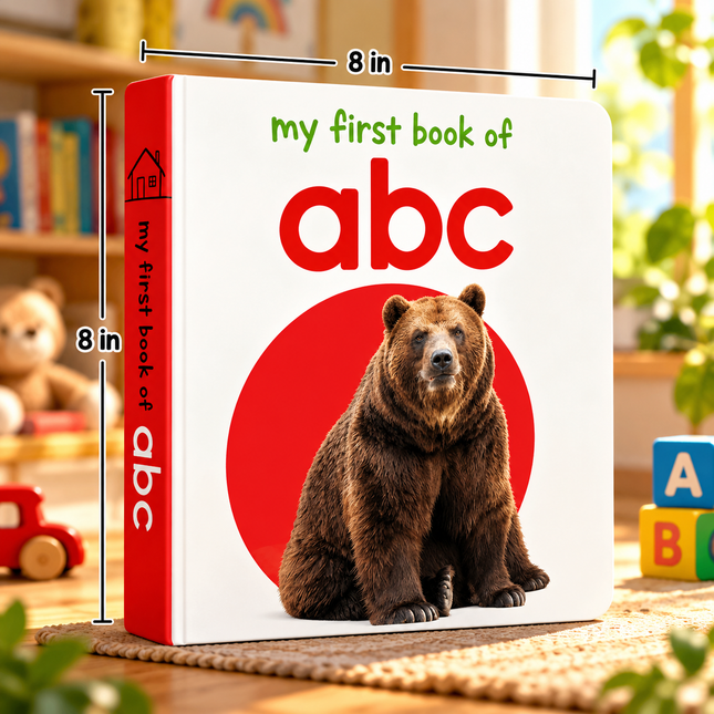 My First Board Books for Babies and Toddlers ABC Animals Flowers and Early Learning