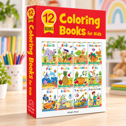 Coloring Books for Kids 12 Book Set Creative Activity Drawing Practice Preschool