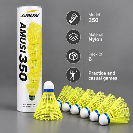 AMUSI Badminton Shuttlecock Sets Collection | Badminton Shuttlecock Set Badminton Training | Models RS01, PSP01, PSP01, RS02, RS03 | Badminton Training | Sports Accessory | Practice Shuttle