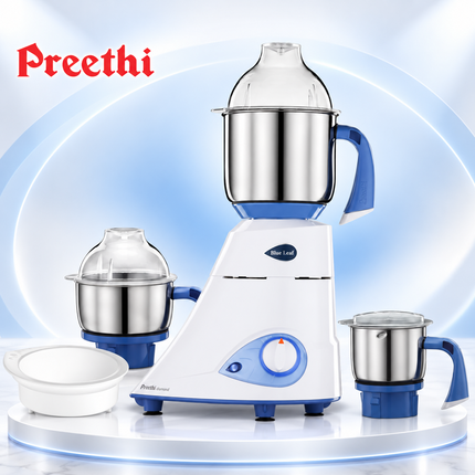 Preethi MG 214 750W Indian Mixer Grinder with 3 Stainless Steel Jars for Chutney Masala and Wet Dry Grinding