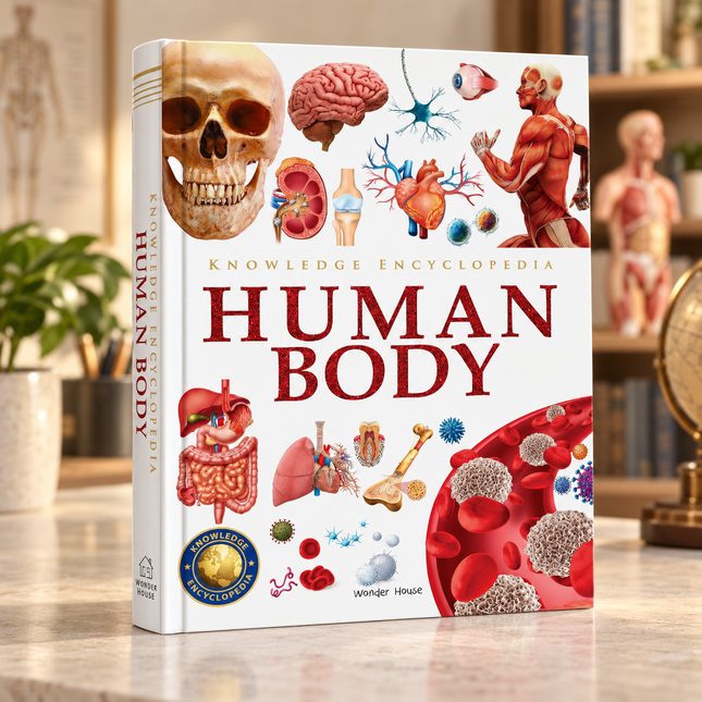 Human Body Book for Kids Anatomy Science Encyclopedia Organs Facts Learning Guide