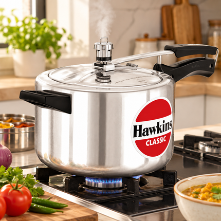 Hawkins Classic Aluminium Pressure Cooker 1.5L to 10L Silver Cooker Pressure Regulator