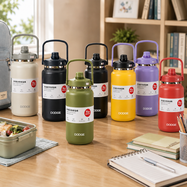 Dodge Thermal Food Container 3L 4.6L Stainless Steel Insulated Food Flask Bottle Sports