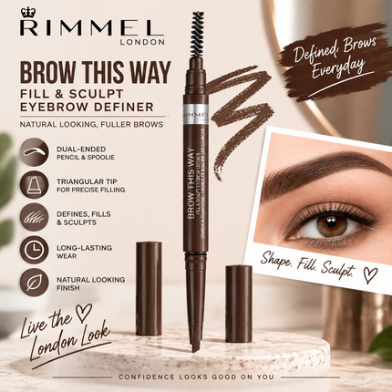 Rimmel Scandaleyes Voděodolná barevná tužka na obočí a linky Kohl Kajal Fierce Fuschia