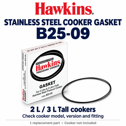 Hawkins Stainless Steel Gasket — B25-09 — 2 L / 3 L Tall