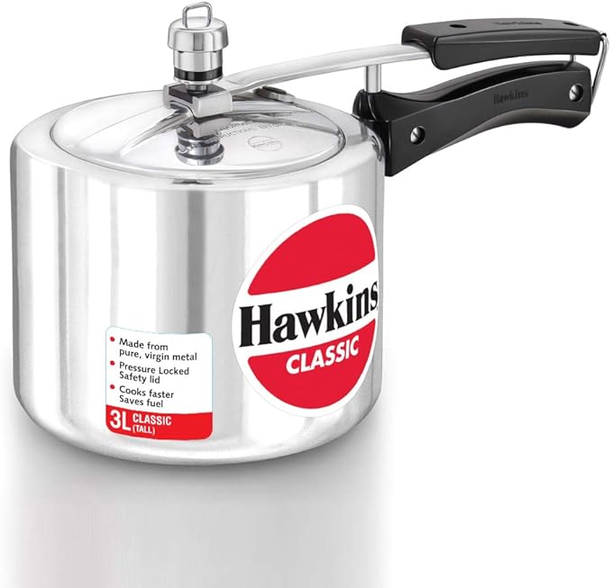 Hawkins HACL3T New Classic Cooker 3 L / 3.15 Quart Tall, Small, Silver