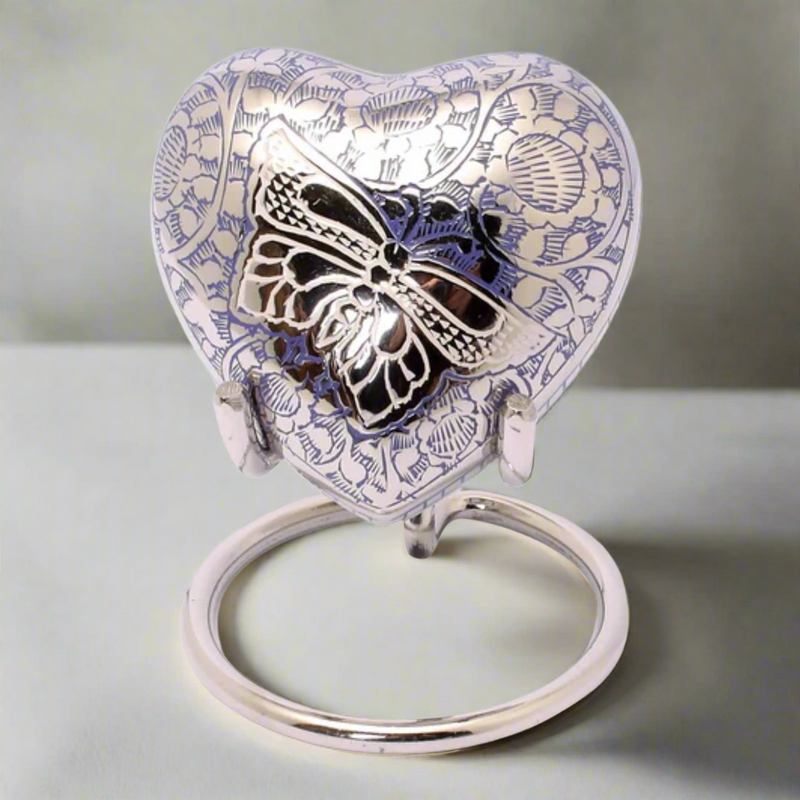 Royal Rapture Love Urn for Ashes Funeral Memorial Cremation Keepsake Heart & Stand